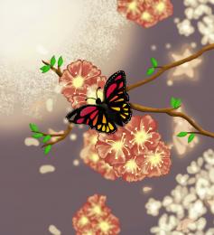 How to Make a Beautiful Spring Butterfly Scenery practice_4c64b1ef309ef